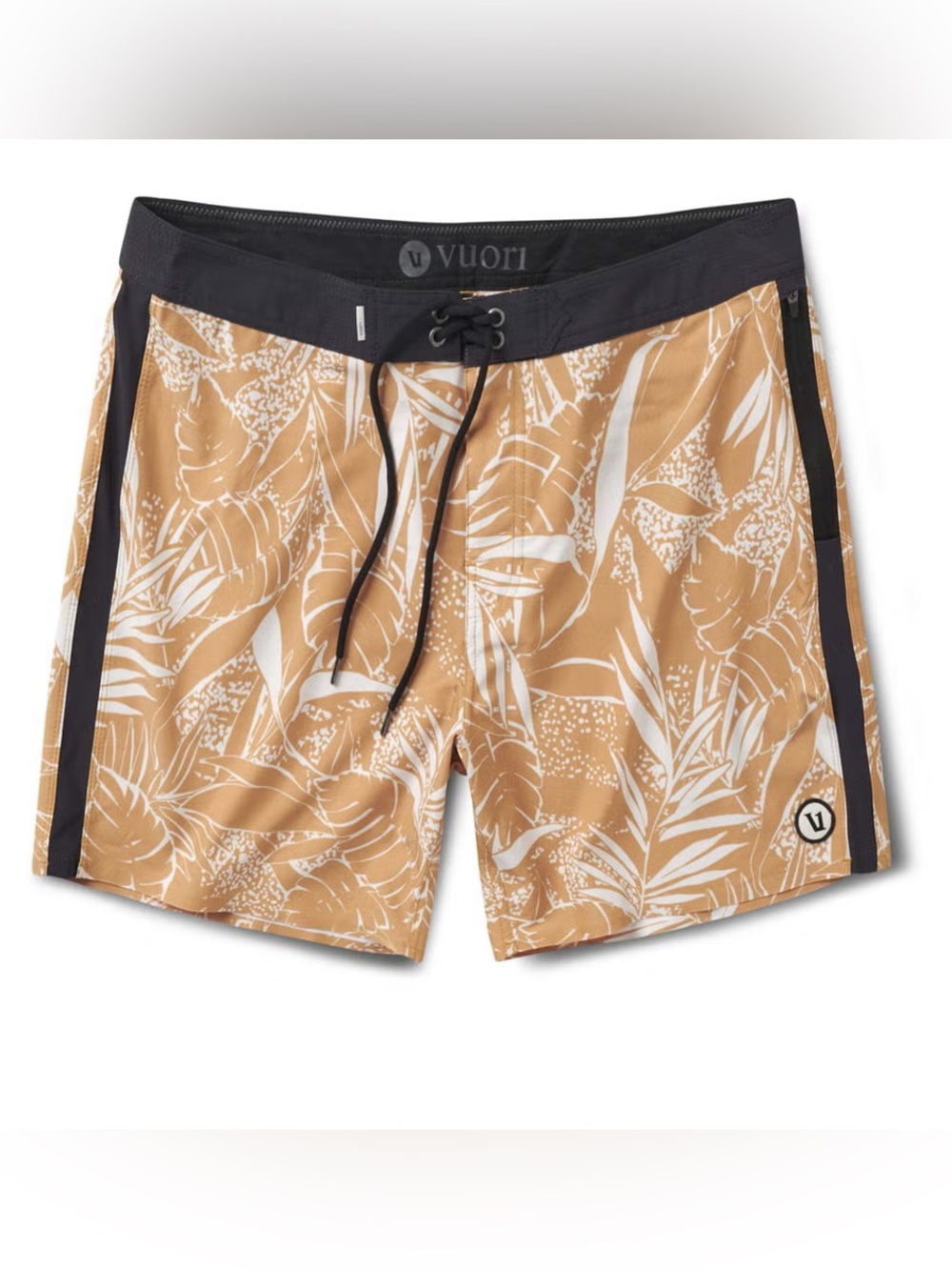 Vuori Men Peak Board Shorts Size 34 Flax Rainforest